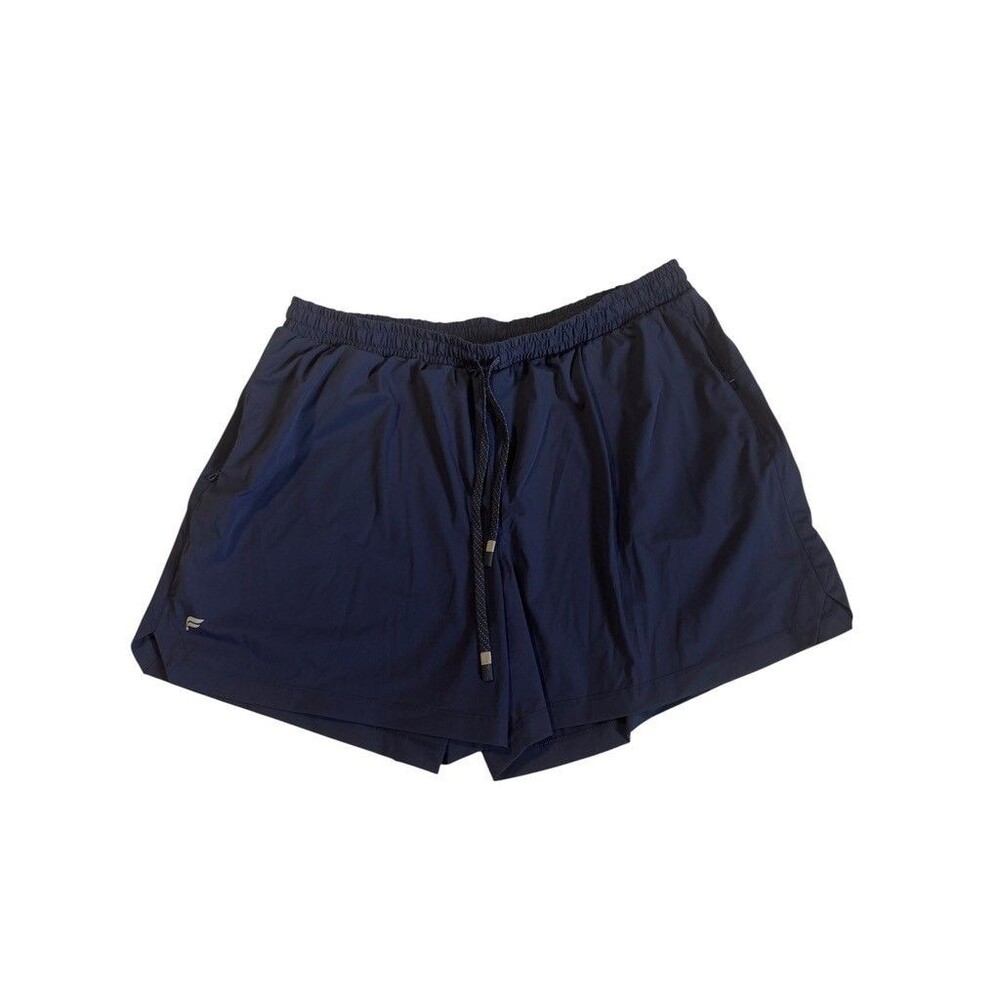 Fabletics Women's 1X Blue 5.5" The One Short Unlined Running Athletic Zip Pocket